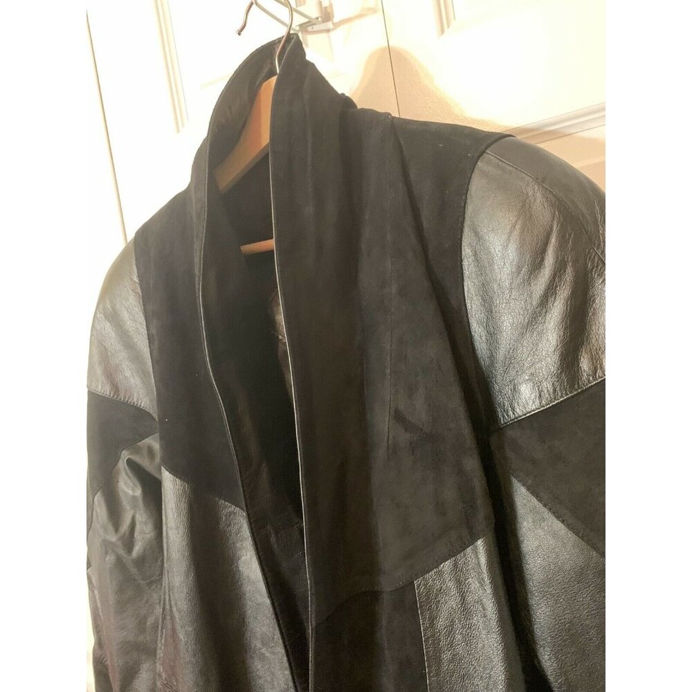 Preston & York Black Women’s Sz‎ XL Soft Leather Trench Coat